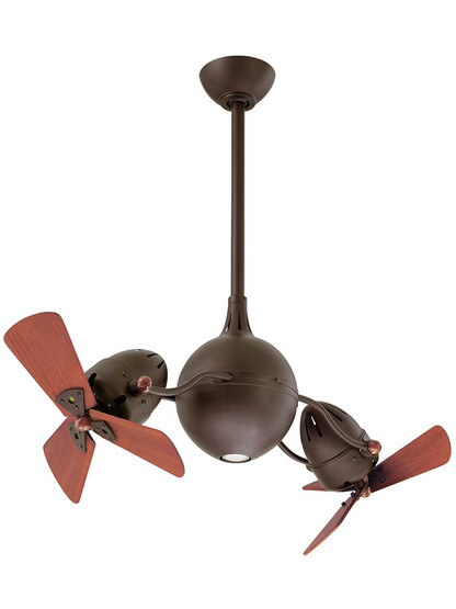 Acqua Ceiling Fan with Wood Blades and Integrated Light Kit